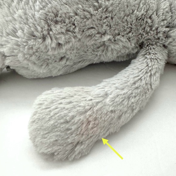 Jellycat London Bashful Bunny Gray Medium 12” Plush Toy Stuffed Rabbit Pink Nose - Picture 5 of 8